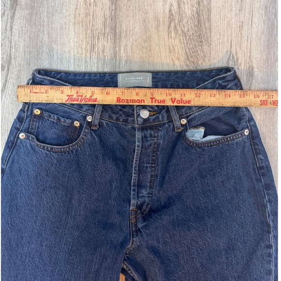 Everlane The Curvy 90s Cheeky Straight Jean Organic Cotton Dark Wash Denim - Picture 5 of 9